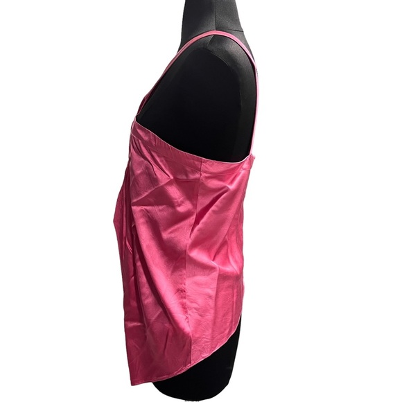 7 For All Mankind Pink Silk Halter Neck Top - Picture 2 of 7